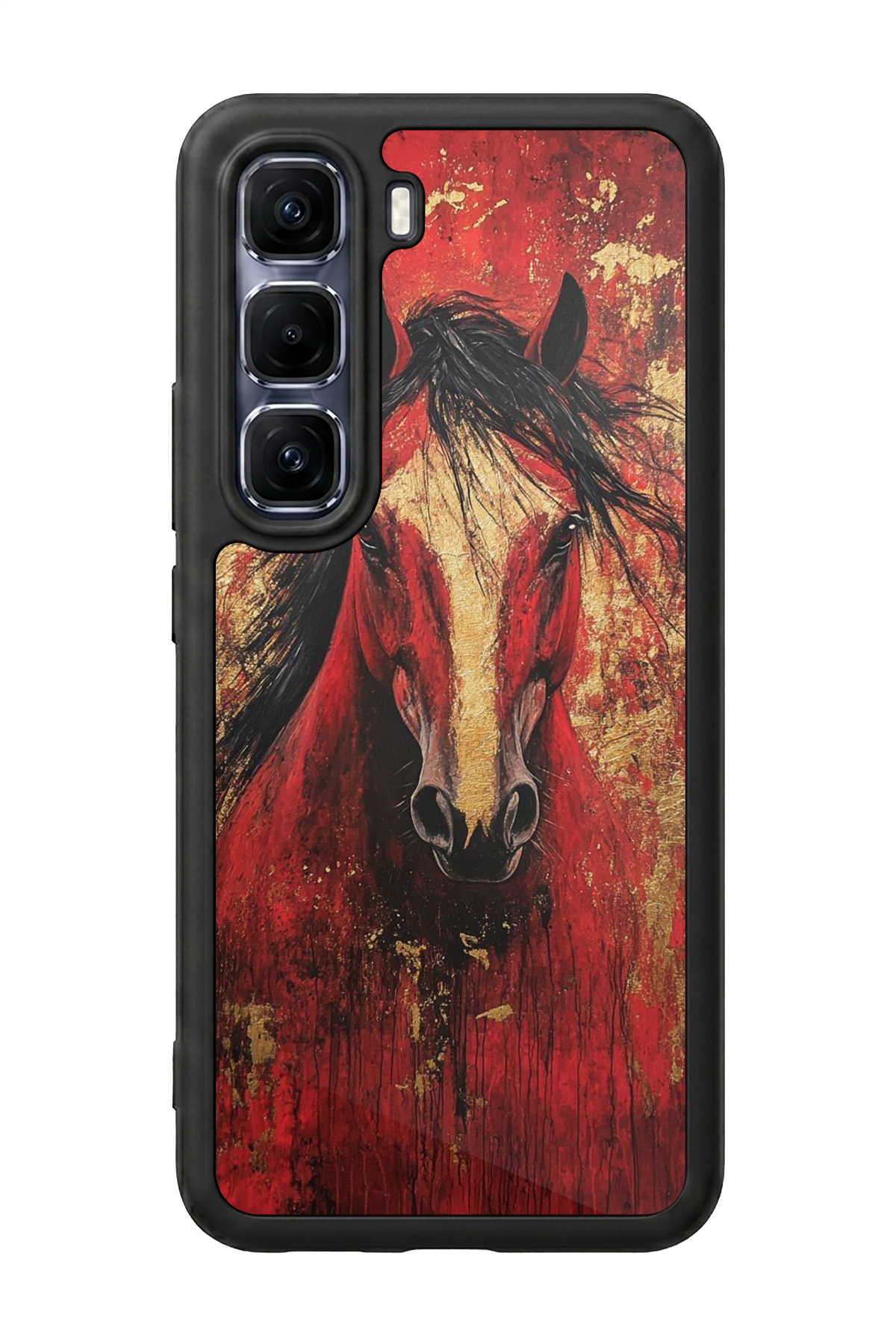 Infinix Hot 60 Pro Plus Uyumlu At Horse Tasarımlı Glossy Premium Kılıf