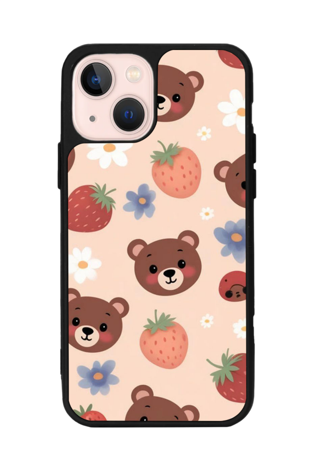iPhone 13/14 Uyumlu Ayı Tasarımlı Glossy Premium Kılıf