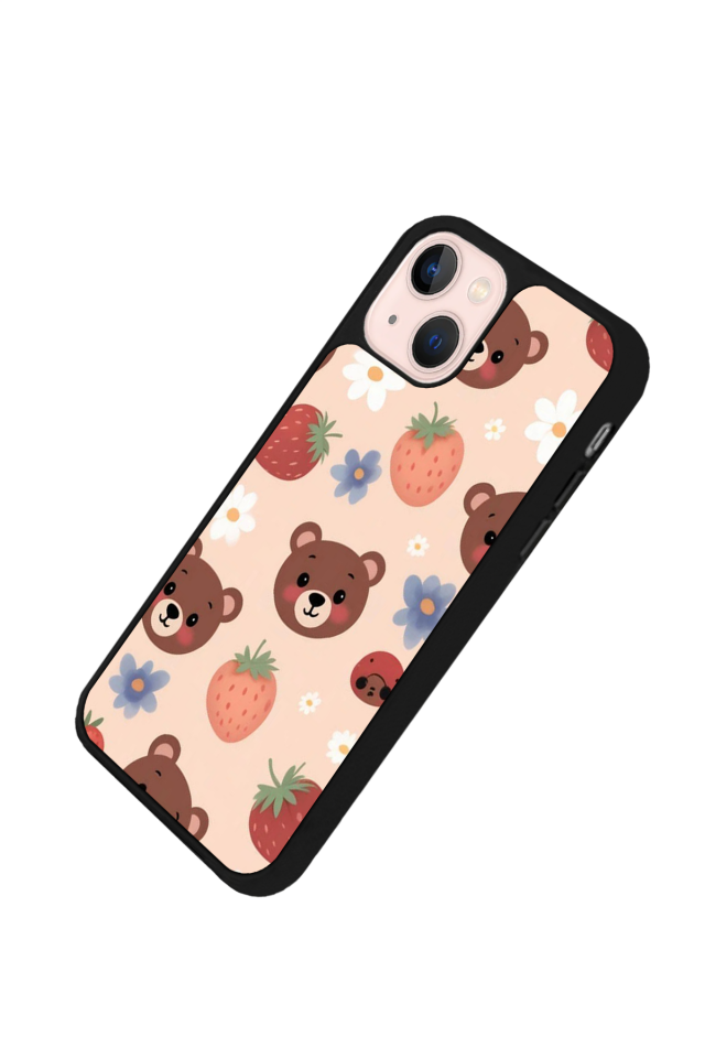 iPhone 13/14 Uyumlu Ayı Tasarımlı Glossy Premium Kılıf