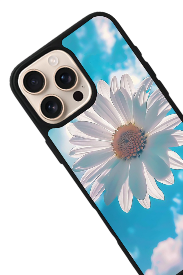 iPhone 16 Pro Uyumlu Cicek Tasarımlı Glossy Premium Kılıf