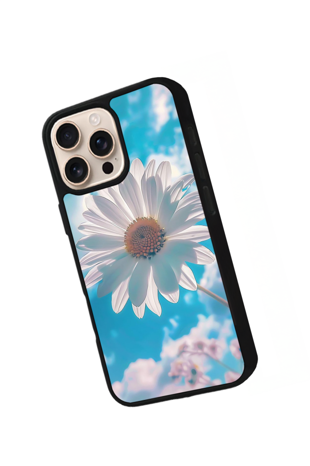 iPhone 16 Pro Uyumlu Cicek Tasarımlı Glossy Premium Kılıf