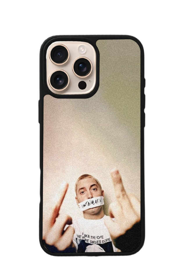 iPhone 14 Pro Uyumlu Eminem Tasarımlı Glossy Premium Kılıf