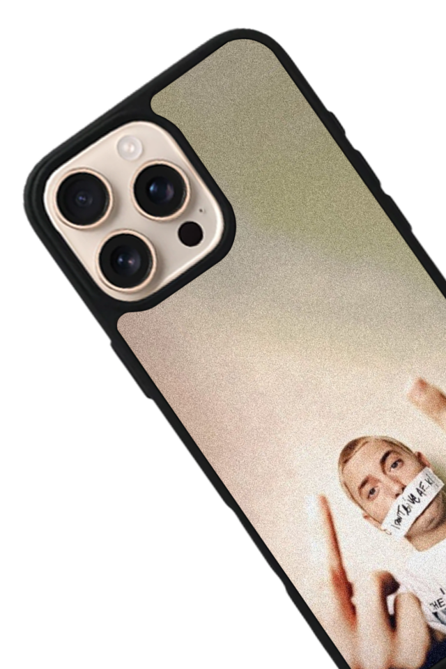 iPhone 14 Pro Uyumlu Eminem Tasarımlı Glossy Premium Kılıf
