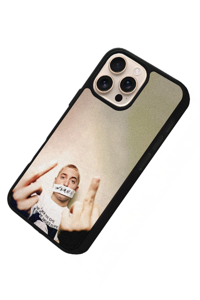 iPhone 14 Pro Uyumlu Eminem Tasarımlı Glossy Premium Kılıf