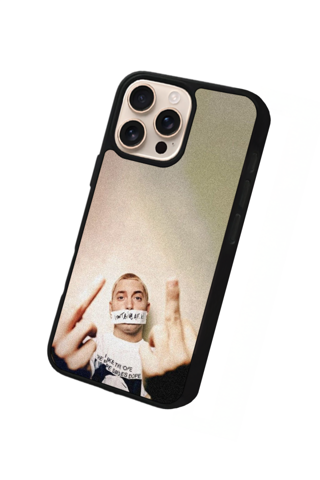 iPhone 14 Pro Uyumlu Eminem Tasarımlı Glossy Premium Kılıf