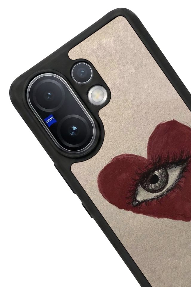 Vivo V60 Uyumlu Kalp Love Tasarımlı Glossy Premium Kılıf