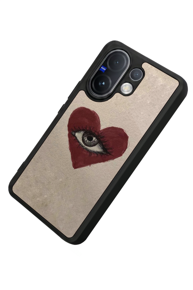 Vivo V60 Uyumlu Kalp Love Tasarımlı Glossy Premium Kılıf