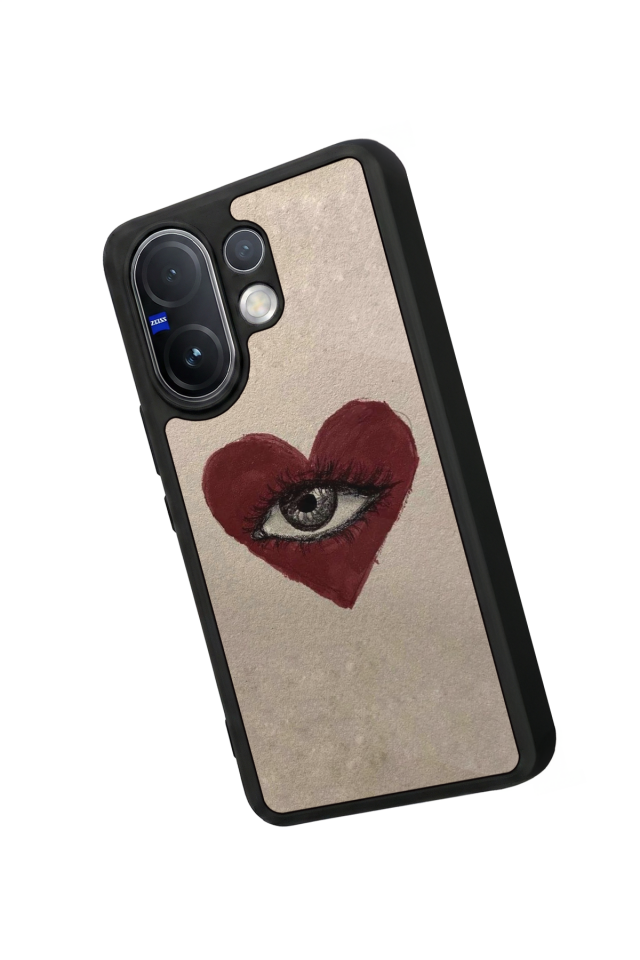 Vivo V60 Uyumlu Kalp Love Tasarımlı Glossy Premium Kılıf