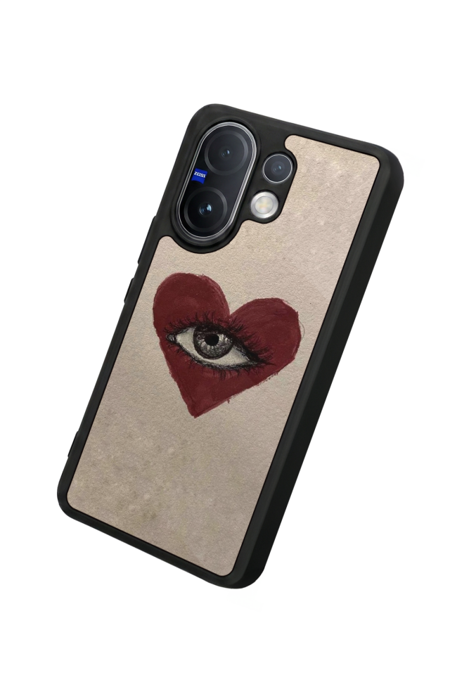 Vivo V60 Uyumlu Kalp Love Tasarımlı Glossy Premium Kılıf