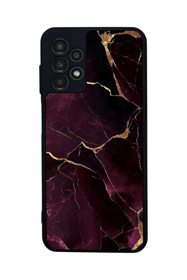 Samsung Galaxy A23 Uyumlu Mermer Marble Tasarımlı Glossy Premium Kılıf