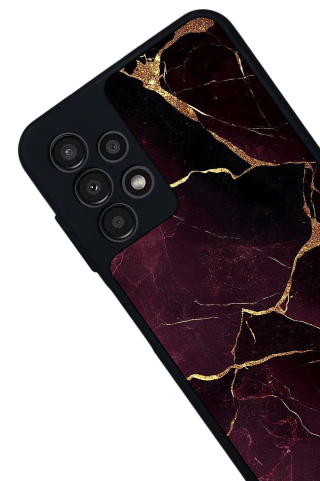 Samsung Galaxy A23 Uyumlu Mermer Marble Tasarımlı Glossy Premium Kılıf
