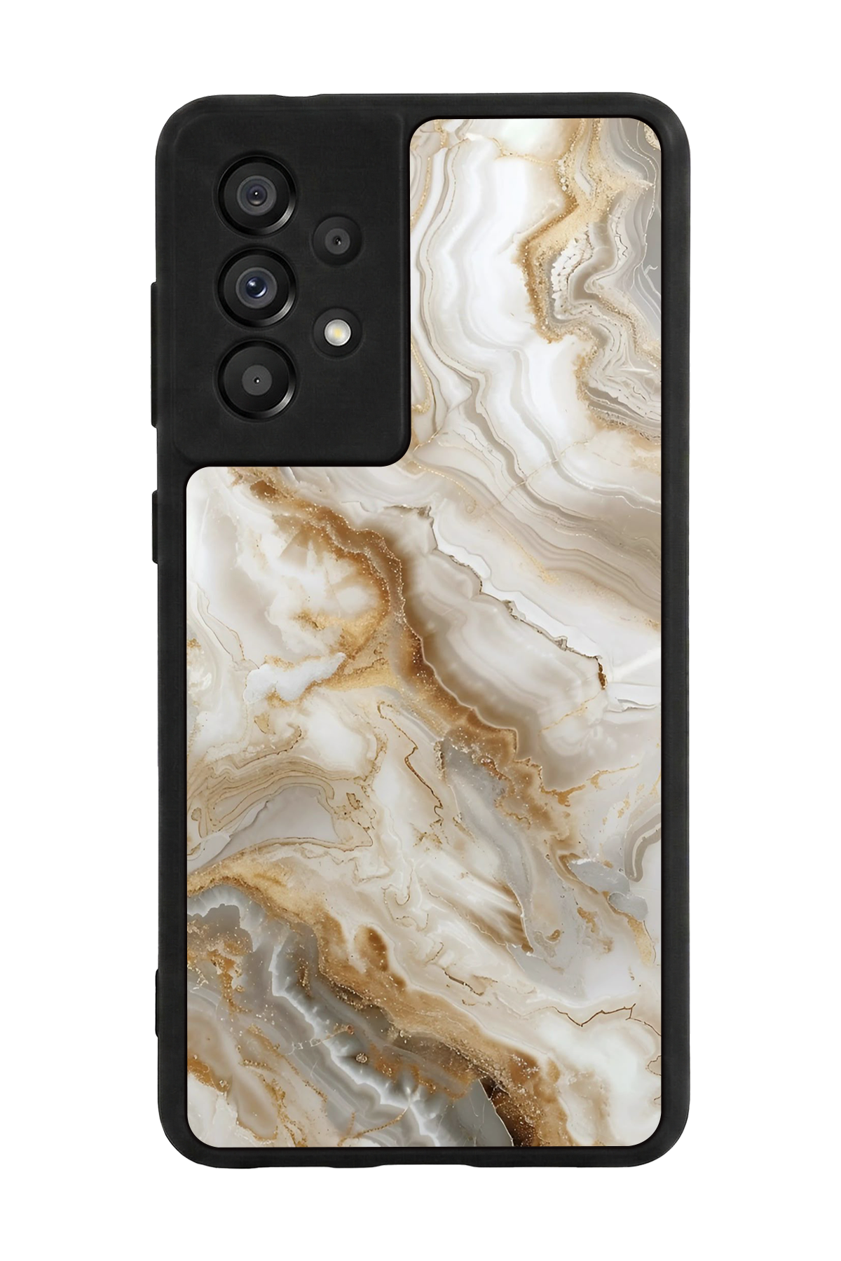 Samsung Galaxy A73 Uyumlu Mermer Marble Tasarımlı Glossy Premium Kılıf