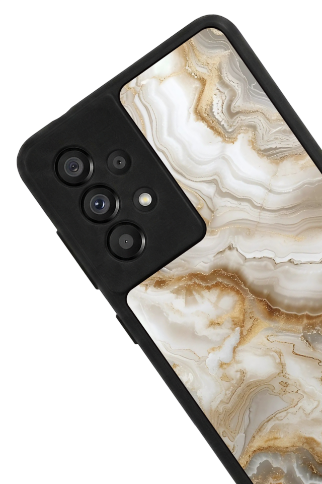 Samsung Galaxy A73 Uyumlu Mermer Marble Tasarımlı Glossy Premium Kılıf