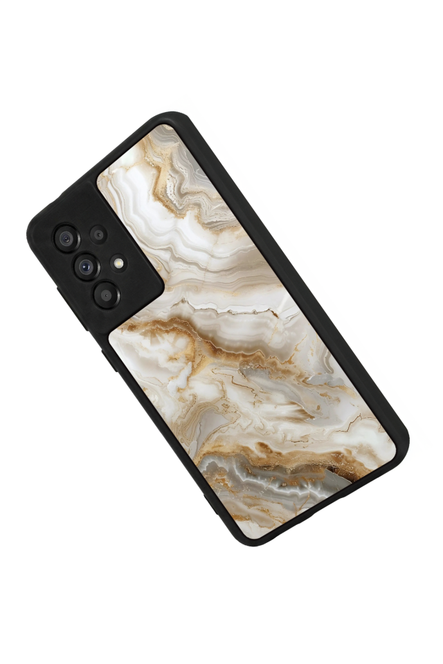 Samsung Galaxy A73 Uyumlu Mermer Marble Tasarımlı Glossy Premium Kılıf