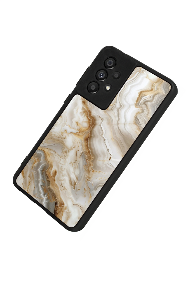 Samsung Galaxy A73 Uyumlu Mermer Marble Tasarımlı Glossy Premium Kılıf