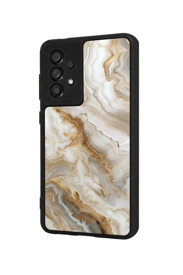 Samsung Galaxy A73 Uyumlu Mermer Marble Tasarımlı Glossy Premium Kılıf