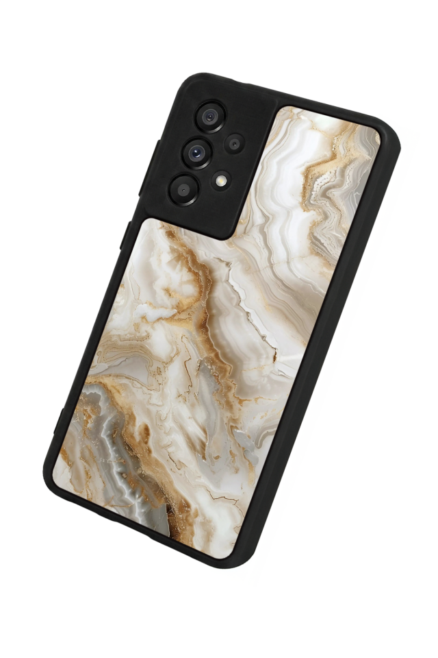 Samsung Galaxy A73 Uyumlu Mermer Marble Tasarımlı Glossy Premium Kılıf