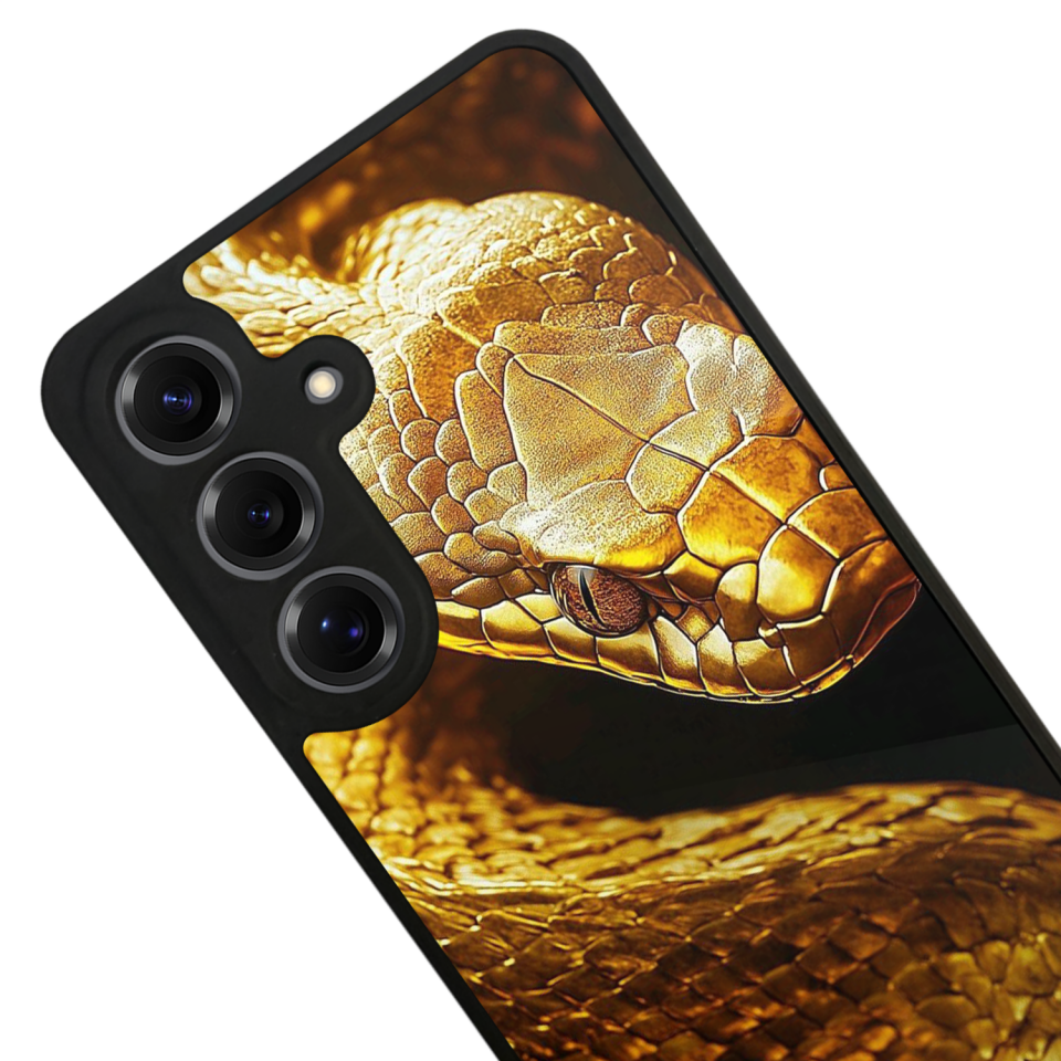 Samsung Galaxy S25 Uyumlu Yılan Tasarımlı Glossy Premium Kılıf