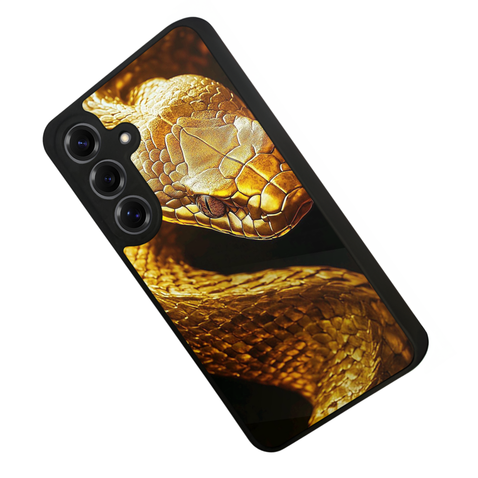 Samsung Galaxy S25 Uyumlu Yılan Tasarımlı Glossy Premium Kılıf