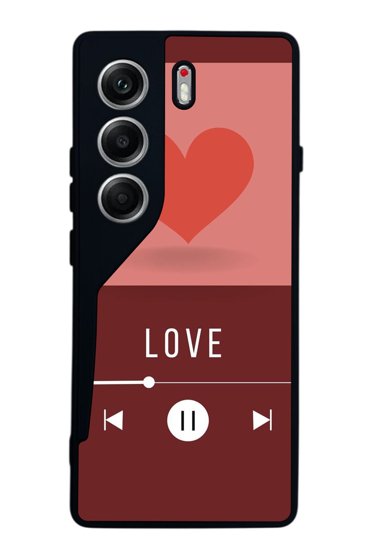 Tecno Camon 40 Uyumlu Kalp Love Tasarımlı Glossy Premium Kılıf