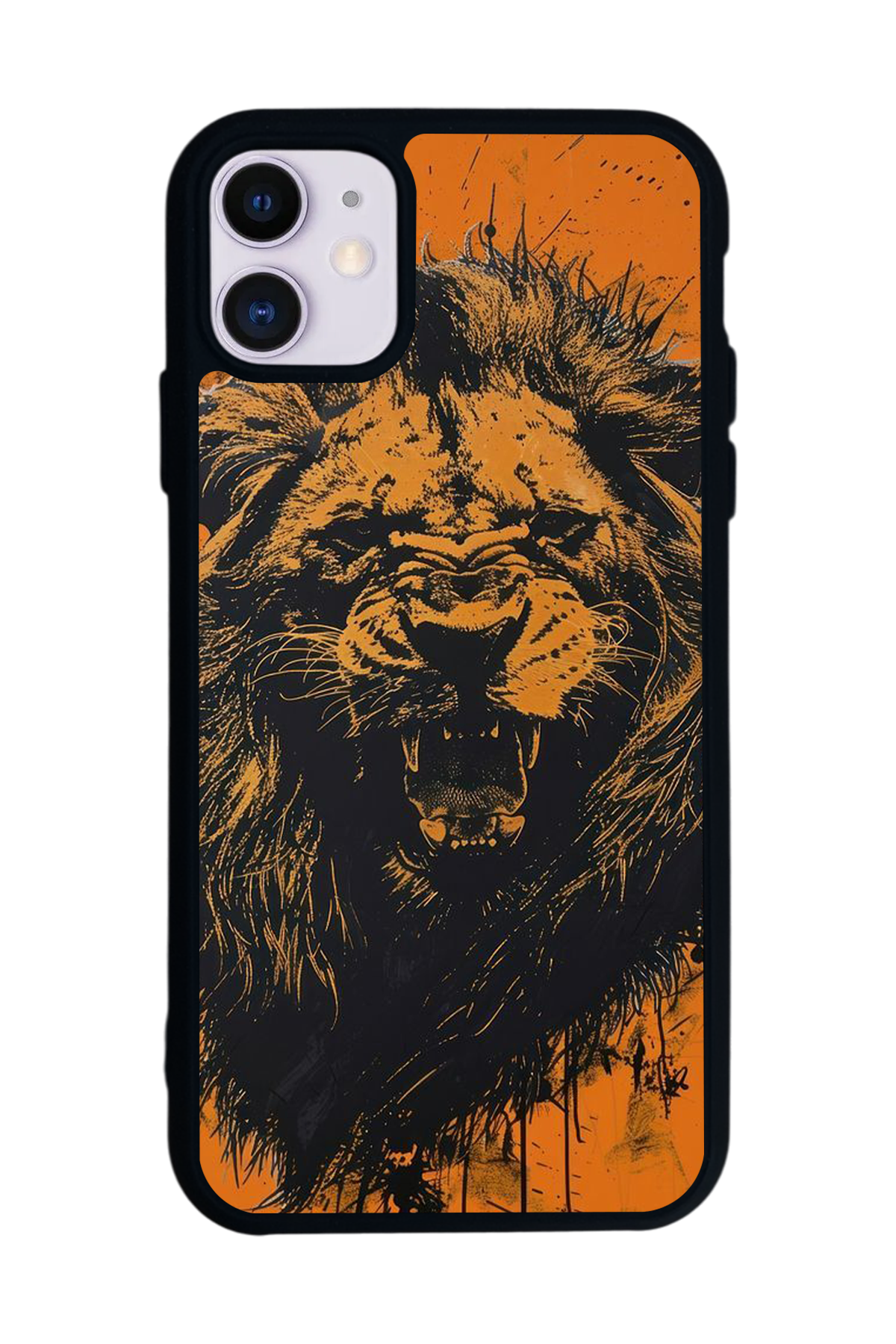 iPhone 11 Uyumlu Aslan Tasarımlı Glossy Premium Kılıf