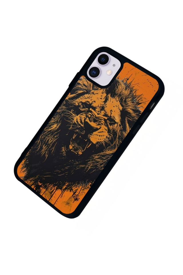 iPhone 11 Uyumlu Aslan Tasarımlı Glossy Premium Kılıf