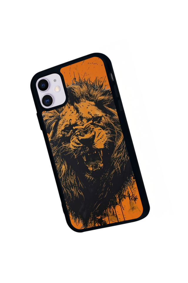 iPhone 11 Uyumlu Aslan Tasarımlı Glossy Premium Kılıf