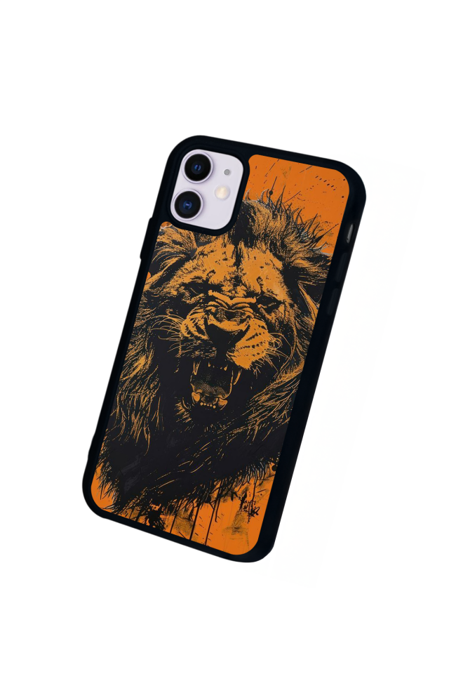 iPhone 11 Uyumlu Aslan Tasarımlı Glossy Premium Kılıf