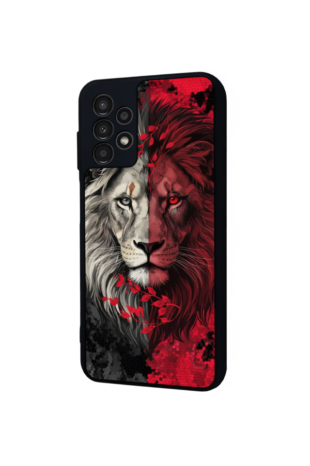 Samsung Galaxy A13 Uyumlu Aslan Tasarımlı Glossy Premium Kılıf