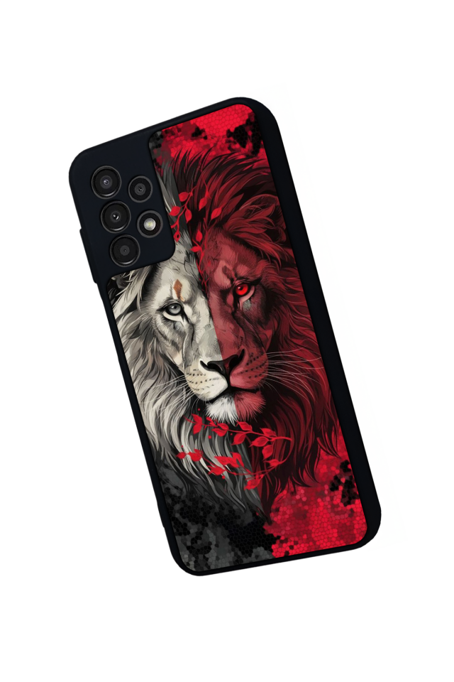 Samsung Galaxy A13 Uyumlu Aslan Tasarımlı Glossy Premium Kılıf