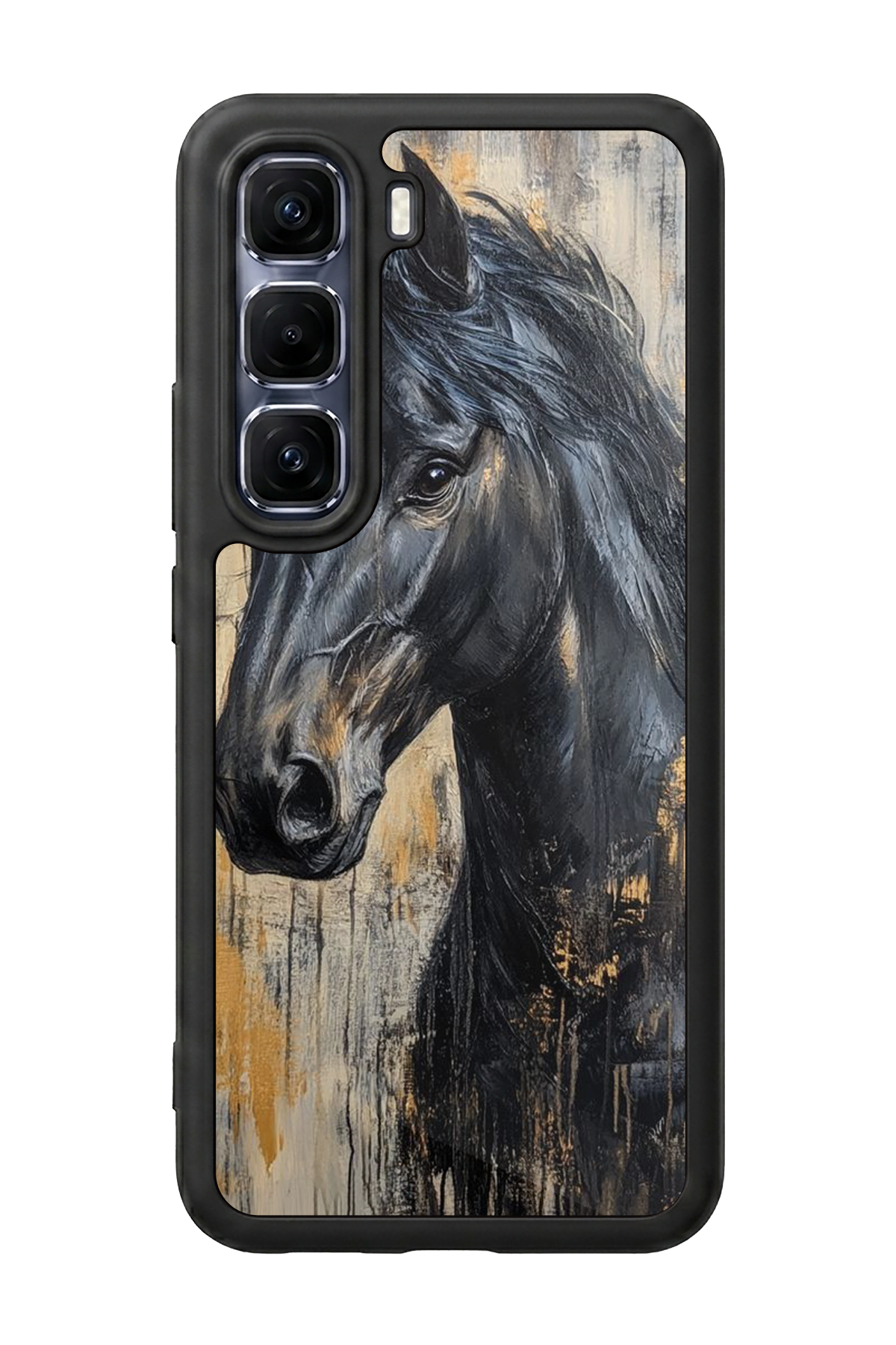 Infinix Hot 60 Pro Plus Uyumlu At Horse Tasarımlı Glossy Premium Kılıf