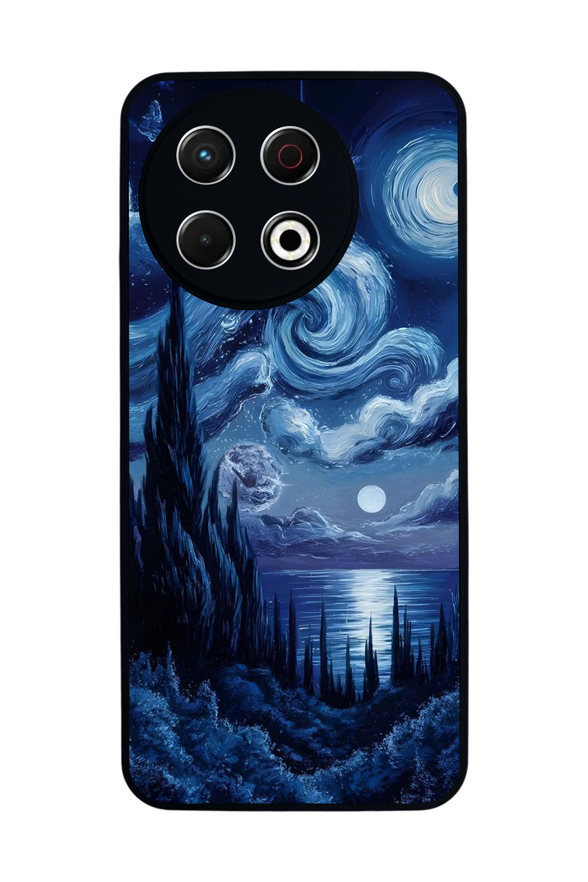 Tecno Spark 30 Pro Uyumlu Ay Tasarımlı Glossy Premium Kılıf