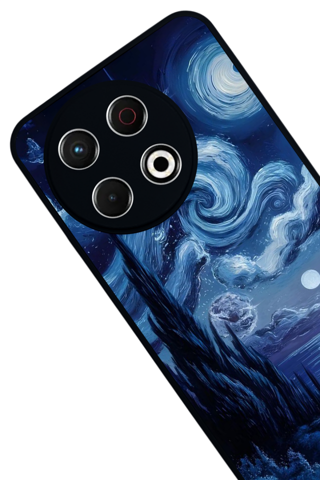 Tecno Spark 30 Pro Uyumlu Ay Tasarımlı Glossy Premium Kılıf