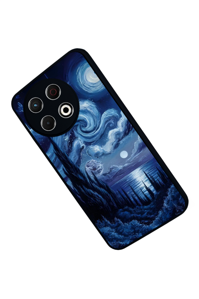 Tecno Spark 30 Pro Uyumlu Ay Tasarımlı Glossy Premium Kılıf