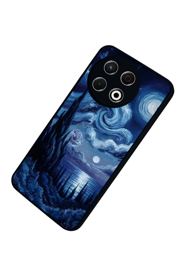 Tecno Spark 30 Pro Uyumlu Ay Tasarımlı Glossy Premium Kılıf