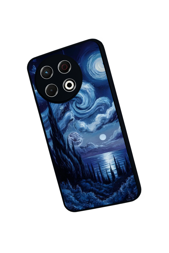 Tecno Spark 30 Pro Uyumlu Ay Tasarımlı Glossy Premium Kılıf