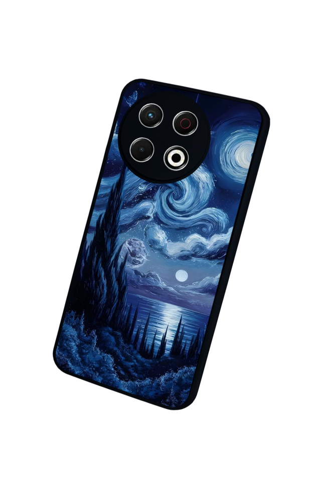 Tecno Spark 30 Pro Uyumlu Ay Tasarımlı Glossy Premium Kılıf