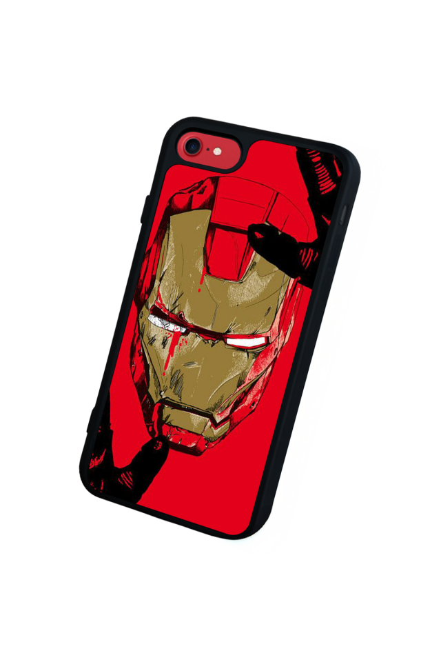 iPhone 7 Uyumlu  Iron Man ( Demir Adam ) Tasarımlı Glossy Premium Kılıf