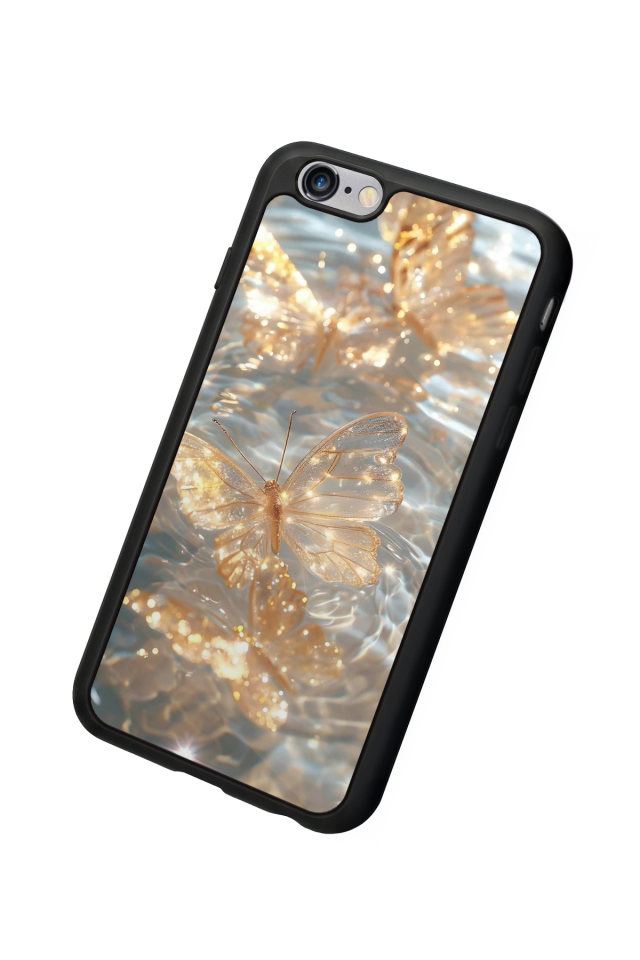 iPhone 6 Plus Uyumlu Kelebek Tasarımlı Glossy Premium Kılıf