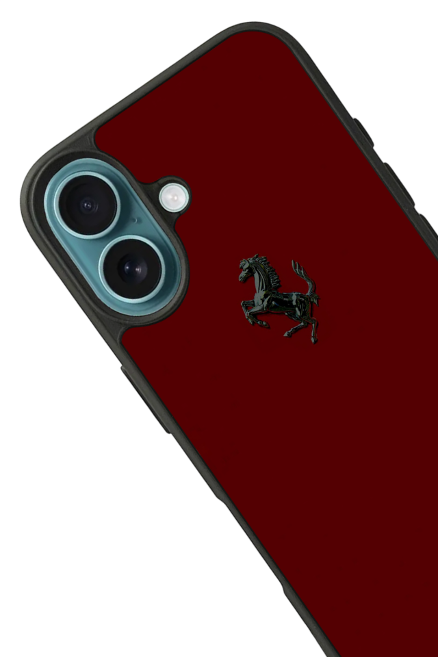 iPhone 16 Uyumlu Kirmizi Tasarımlı Glossy Premium Kılıf
