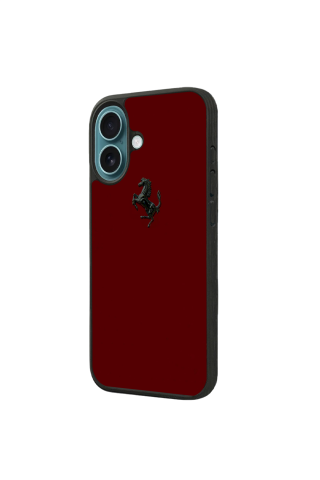iPhone 16 Uyumlu Kirmizi Tasarımlı Glossy Premium Kılıf