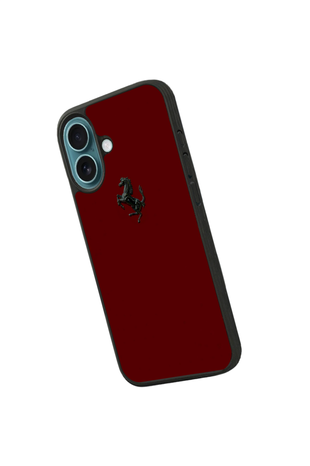 iPhone 16 Uyumlu Kirmizi Tasarımlı Glossy Premium Kılıf