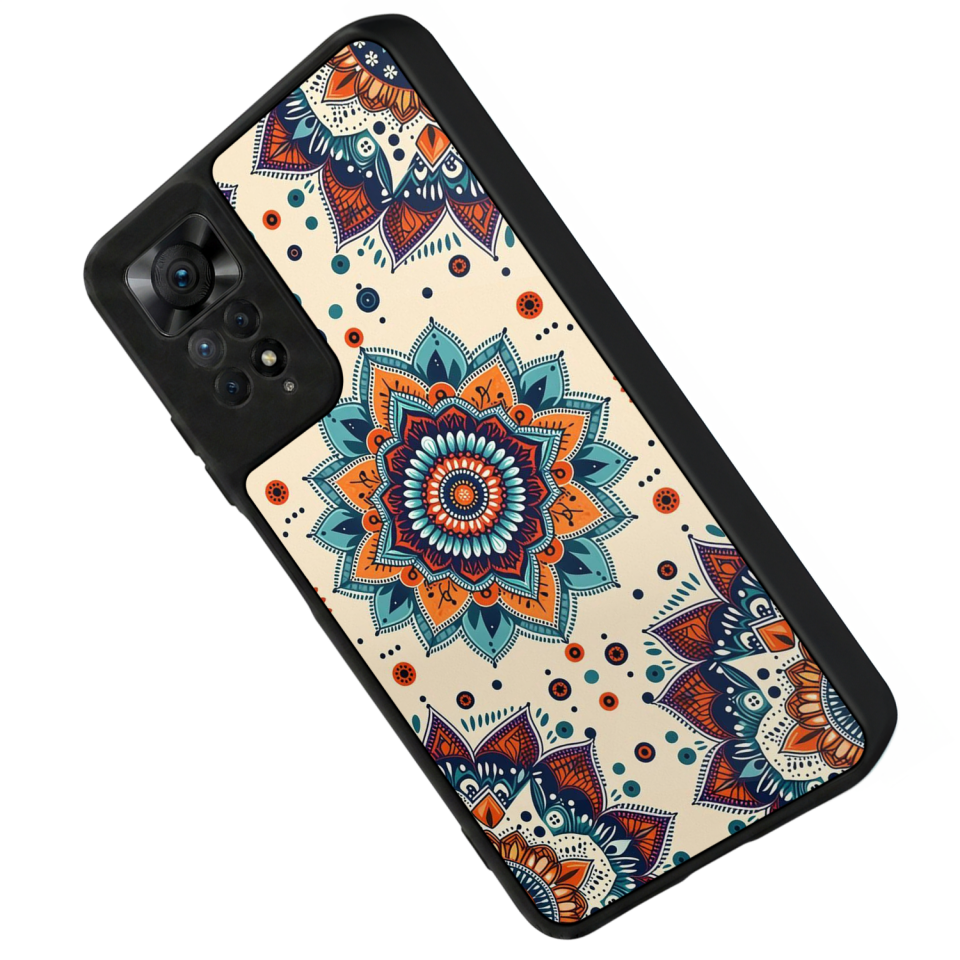 Xiaomi Redmi Note 11 Pro Uyumlu Mandala Tasarımlı Glossy Premium Kılıf