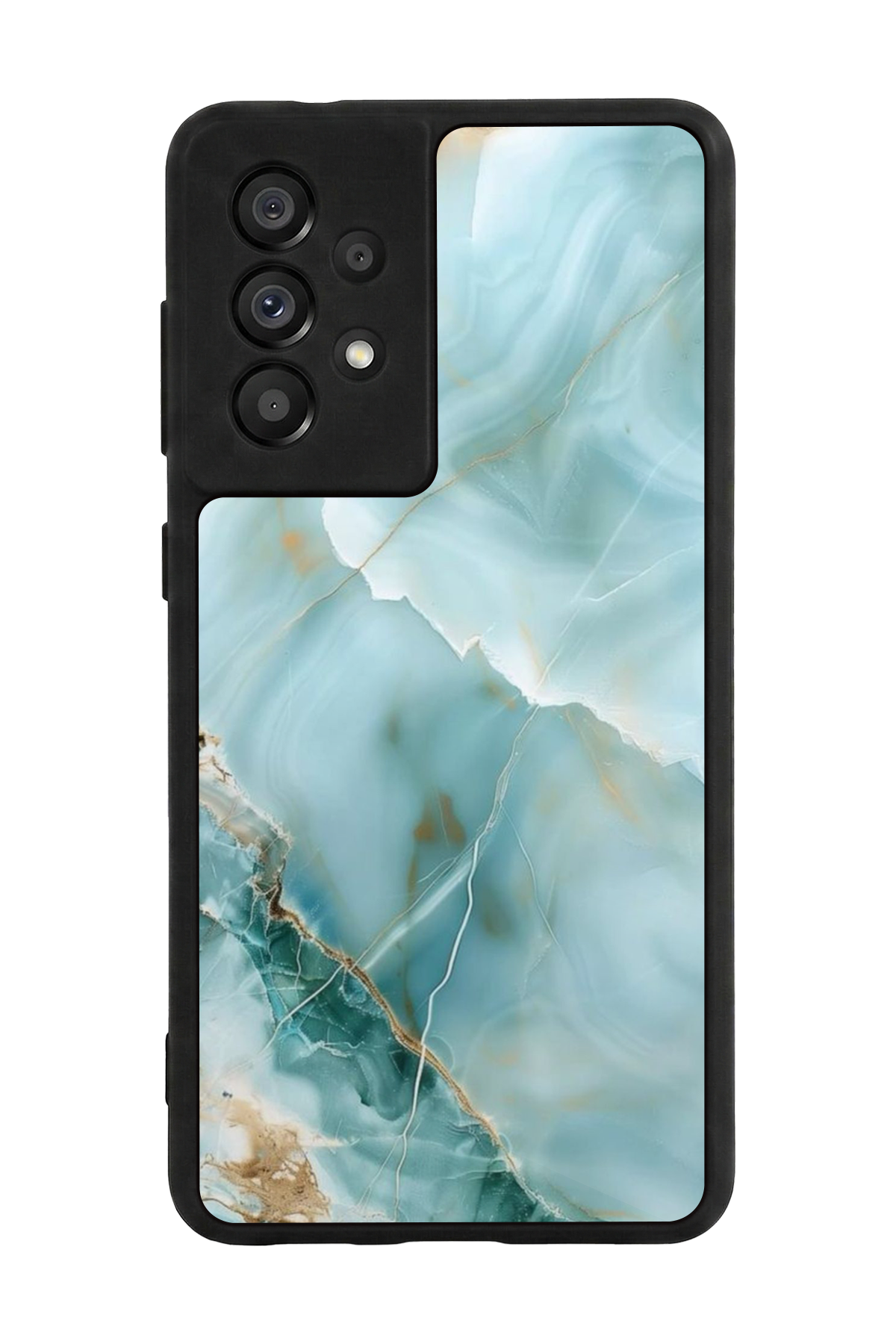 Samsung Galaxy A73 Uyumlu Mermer Marble Tasarımlı Glossy Premium Kılıf