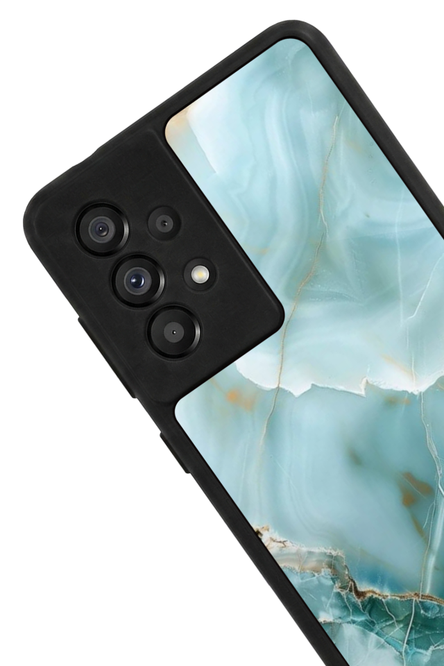 Samsung Galaxy A73 Uyumlu Mermer Marble Tasarımlı Glossy Premium Kılıf