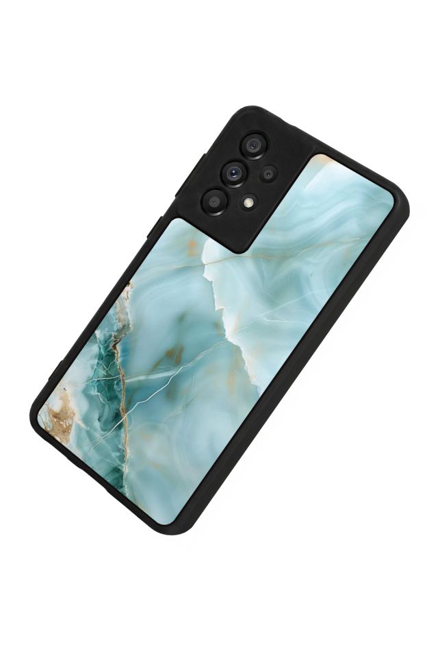 Samsung Galaxy A73 Uyumlu Mermer Marble Tasarımlı Glossy Premium Kılıf