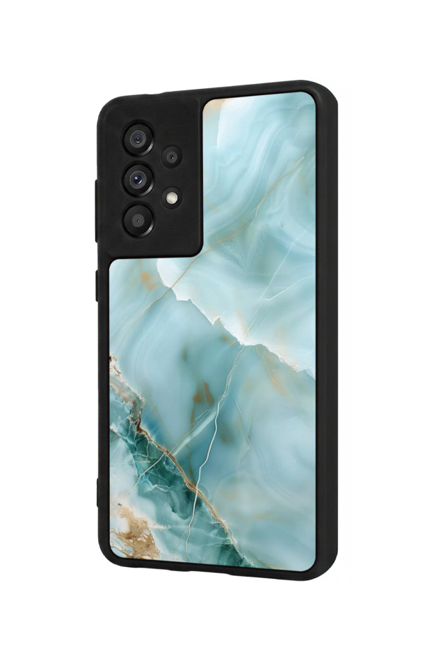 Samsung Galaxy A73 Uyumlu Mermer Marble Tasarımlı Glossy Premium Kılıf