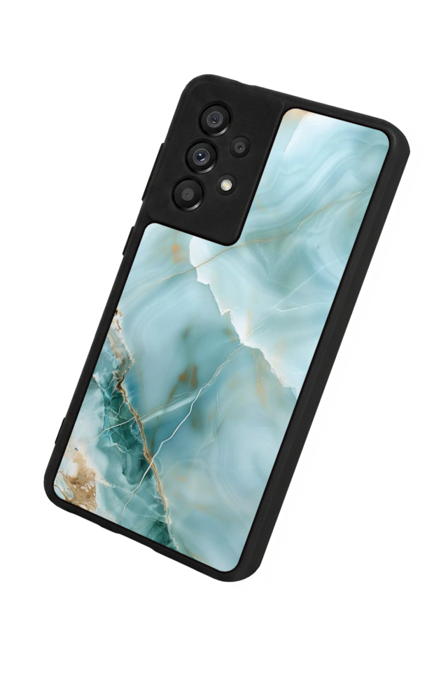 Samsung Galaxy A73 Uyumlu Mermer Marble Tasarımlı Glossy Premium Kılıf