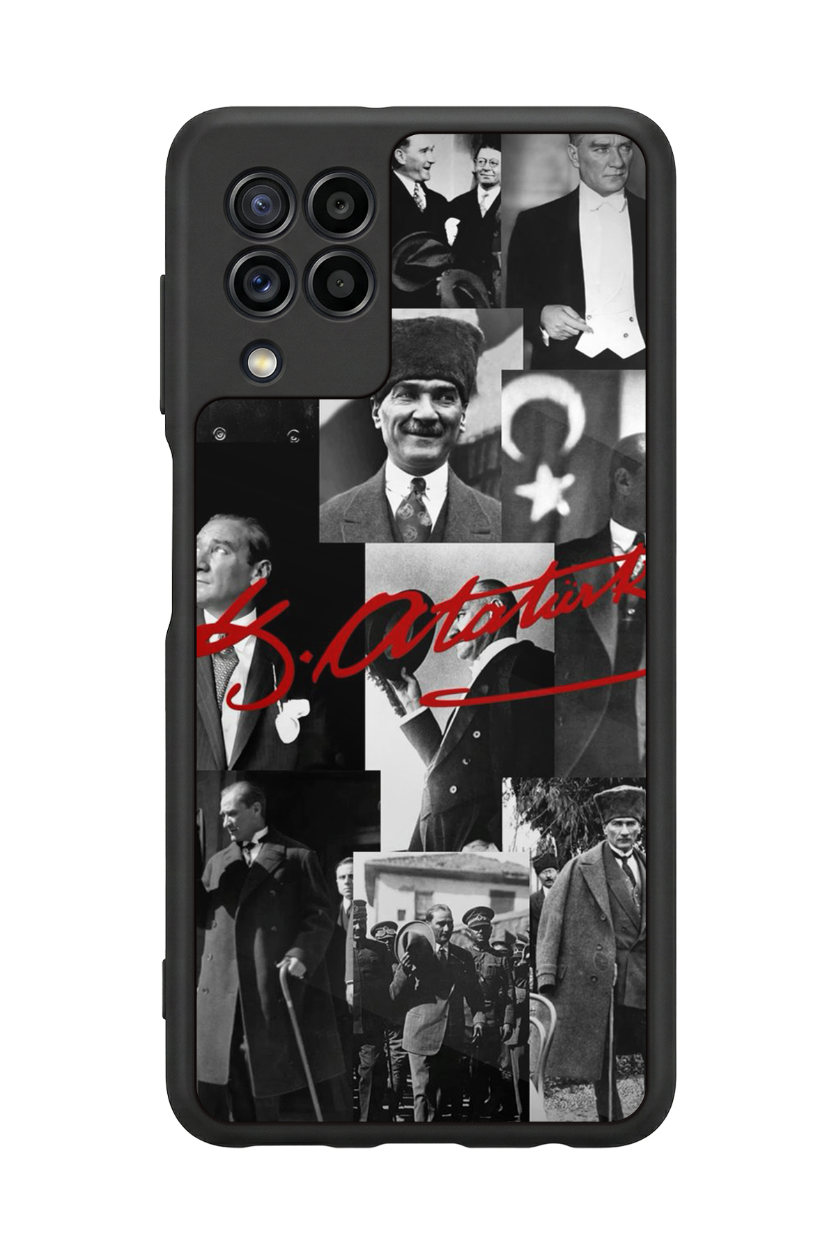 Samsung Galaxy M22 Uyumlu Mustafa Kemal Ataturk Tasarımlı Glossy Premium Kılıf