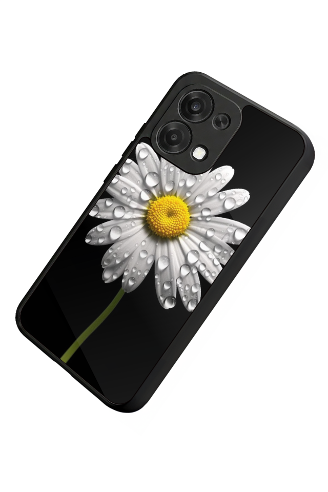Oppo A6 Pro Uyumlu Papatya Tasarımlı Glossy Premium Kılıf